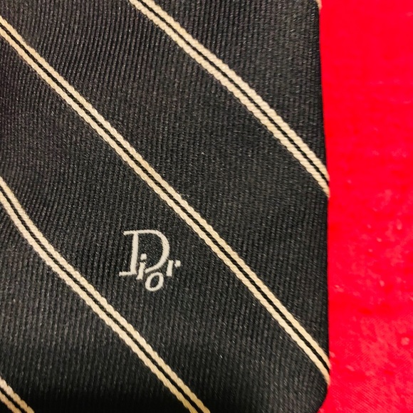 Vintage Christian Dior striped Neck Tie - Picture 2 of 10